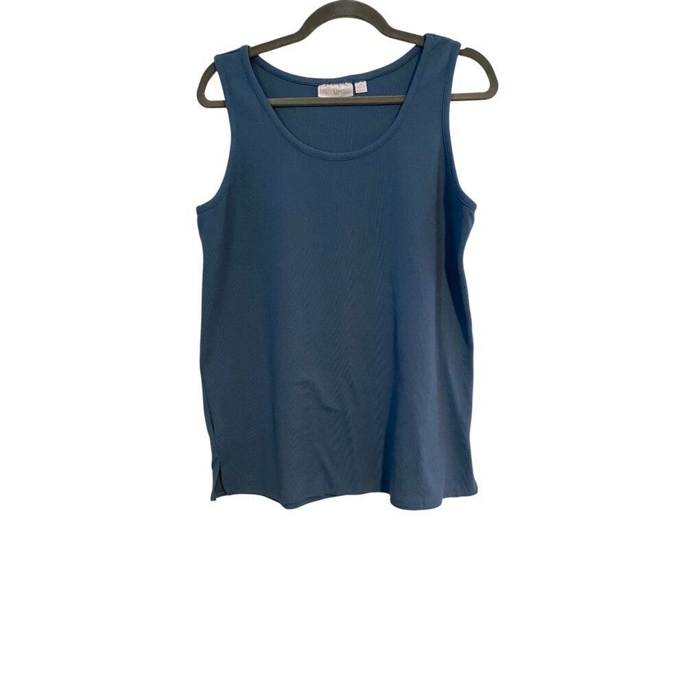 Belle By Kim Gravel Top Women’s M Blue Sleeveless Shell Blouse Casual Comfy